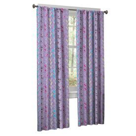 Style Selections Juvi 84 in L Floral Lavender Rod Pocket Curtain Panel