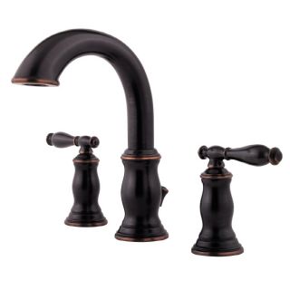 Pfister Hanover Tuscan Bronze 2 Handle Widespread WaterSense Labeled Bathroom Sink Faucet (Drain Included)