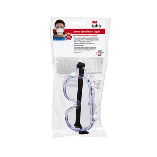 3M Clear Plastic Chemical Impact Goggle