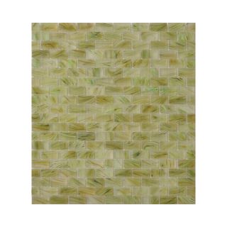 American Olean Visionaire Meadow Breeze Glass Mosaic Subway Indoor/Outdoor Wall Tile (Common 2 in x 4 in; Actual 12.87 in x 12.87 in)