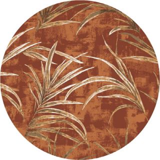 Milliken Rain Forest 7 ft 7 in x 7 ft 7 in Round Peach Floral Area Rug