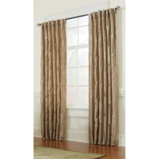 allen + roth Belleville 84 in L Solid Sand Thermal Back Tab Curtain Panel