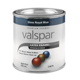 Valspar 0.5 Pint Interior/Exterior Gloss Gloss Royal Blue Latex Base Paint
