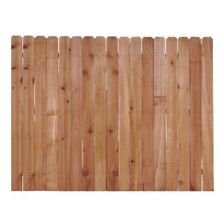 Western Red Cedar Dog Ear Wood Fence Panel (Common 6 ft x 8 ft; Actual 6 ft x 8 ft)