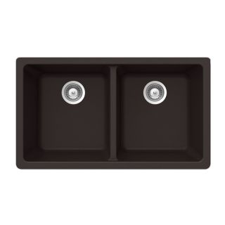 HOUZER Double Basin Undermount Granite Kitchen Sink