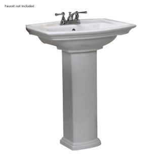 Barclay Washington 33.5 in H White Vitreous China Complete Pedestal Sink