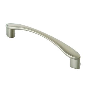 Siro Designs 5 in Center to Center Fine Brushed Nickel Belle Epoque Arched Cabinet Pull