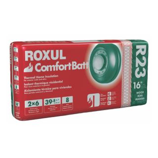 Roxul 8 Pack 47 in L x 15 1/4 in W x 5 1/2 in D 23 R Stone Wool Insulation Batts