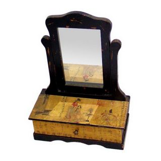 Oriental Furniture Chinese Art Design Tabletop Jewelry Armoire