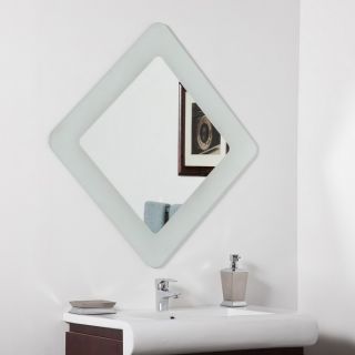 Decor Wonderland Frameless Bathroom Mirrors Bella 27.6 in H x 27.6 in W Square Bathroom Mirror