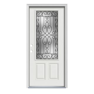 ReliaBilt 3/4 Lite Prehung Inswing Steel Entry Door Prehung (Common 80 in x 32 in; Actual 81.75 in x 33.5 in)