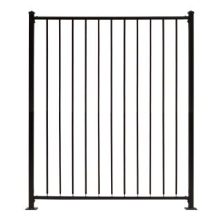 Gilpin Black Steel Fence Panel (Common 60 in x 48 in; Actual 56 in x 48 in)