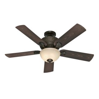 Hunter Gulf Winds Outdoor 52 in Mystique Black Outdoor Multi Position Ceiling Fan with Light Kit