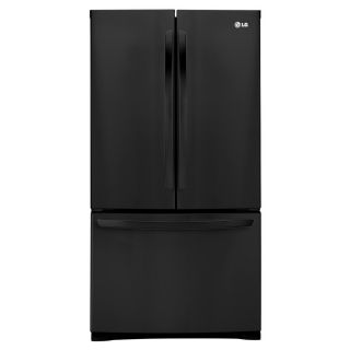 LG 27.7 cu ft French Door Refrigerator with Single Ice Maker (Smooth Black) ENERGY STAR
