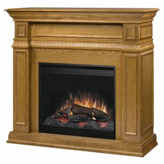 Dimplex 49 in W Oak Wood Electric Fireplace with Thermostat and Remote Control