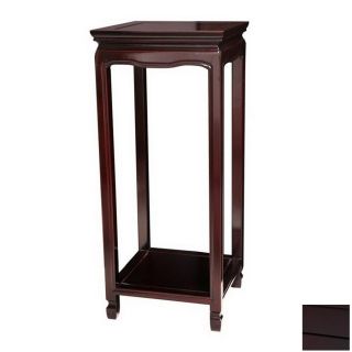 Oriental Furniture 28 in Dark Rosewood Wood Square Plant Stand