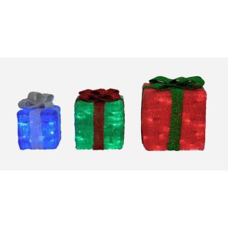 Holiday Living Set Of 3 LED Christmas Gift Boxes