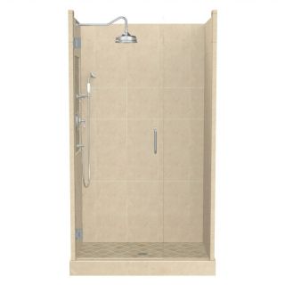American Bath Factory Panel 86 in H x 32 in W x 48 in L Medium Fiberglass and Plastic Wall Alcove Shower Kit