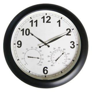 Garden Treasures Modern Clock with Thermometer