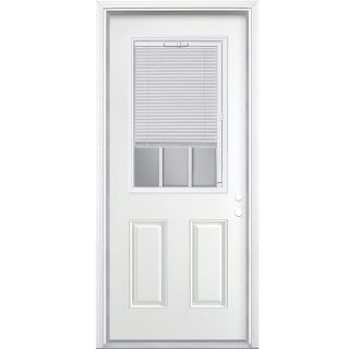 ReliaBilt 9 Lite Prehung Inswing Steel Entry Door Prehung (Common 80 in; Actual 82.75 in x 36 in)