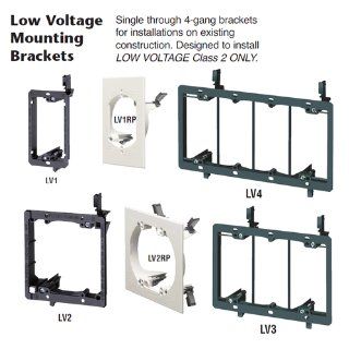 Arlington LV1 10 Low Voltage Mounting Bracket, 1 Gang, Black, 10 Pack    