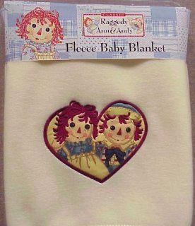 Raggedy Ann & Andy Fleece Applique Baby Blanket**See below for new and/or used***   Home And Garden Products