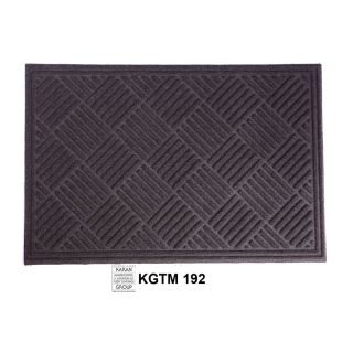 Blue Hawk 36 in x 60 in Textures Crosshatch Walnut Door Mat