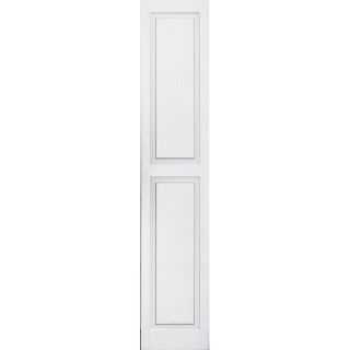 Vantage White Raised Panel Vinyl Exterior Shutter (Common 71 in x 14 in; Actual 70.5 in x 13.875 in)