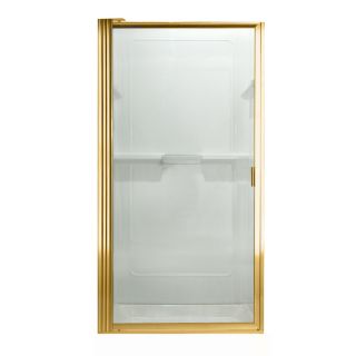 American Standard 24 1/4 in to 26 in Polished Brass Framed Pivot Shower Door