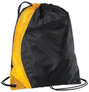 Port & Company   Colorblock Cinch Pack Backpack. BG80   Gold / Black Clothing