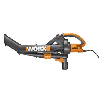WORX Trivac 12 Amp 350 CFM 210 MPH Heavy Duty Corded Electric Leaf Blower with Vacuum Kit