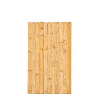 Pine Dog Ear Pressure Treated Wood Fence Gate (Common 6 ft x 4 ft; Actual 6 ft x 4 ft)