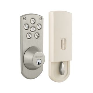 Kwikset Powerbolt Satin Nickel Commercial/Residential Single Cylinder Motorized Electronic Entry Door Deadbolt with Keypad