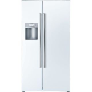 Bosch 500 Series 21.7 cu ft Side by Side Counter Depth Refrigerator with Single Ice Maker (White) ENERGY STAR
