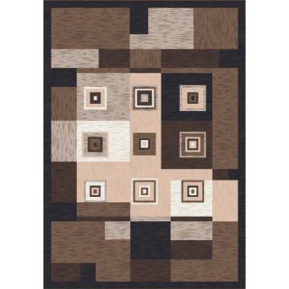 Milliken Bloques 5 ft 4 in x 7 ft 8 in Rectangular Brown/Tan Transitional Area Rug