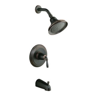 KOHLER Devonshire Oil Rubbed Bronze 1 Handle Tub & Shower Faucet Trim Kit with Single Function Showerhead