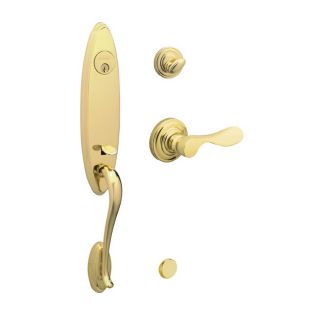 Schlage Ashcroft Bright Brass Residential Single Lock Door Handleset