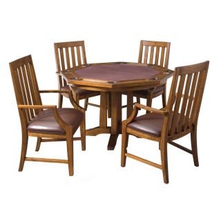 Home Styles Arts and Crafts Oak Wood Poker Table