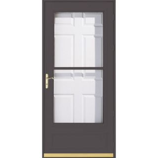 Pella Brown Helena Mid View Safety Storm Door (Common 81 in x 36 in; Actual 80.67 in x 37 in)