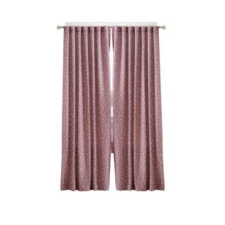 Simply Classic Dots 84 in L Dotted Plumrose Back Tab Curtain Panel