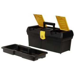 Stanley 19.25 in Lockable Black Plastic Tool Box