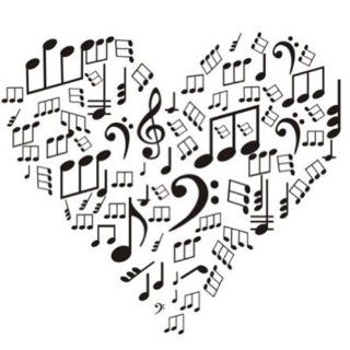 23.6" X 33.4" Heart Contain Lots of Musical Note Wall Decor Wall Art Decal Sticker Decor Music Notes Mural DIY Vinyl Lettering Saying D�cor Room Home   Nursery Wall Decor