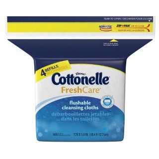 Cottonelle Fresh Care Flushable Cleansing Cloths Refill, 168 Cloths (Pack of 8) Health & Personal Care