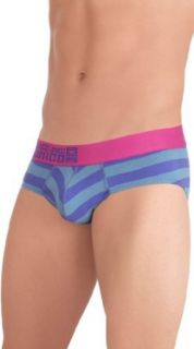 Unico 13400539   Cuerda   Striped Low Rise Brief Bikini with Wide Pink Waistband at  Mens Clothing store Briefs Underwear