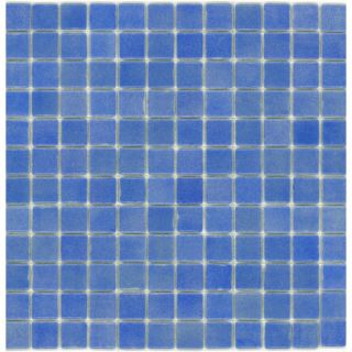 Elida Ceramica Recycled Blue Glass Mosaic Square Indoor/Outdoor Wall Tile (Common 12 in x 12 in; Actual 12.5 in x 12.5 in)