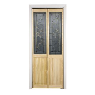 Pinecroft 1 Lite Solid Core Pine Bifold Closet Door (Common 80.5 in x 30 in; Actual 78.625 in x 29.5 in)