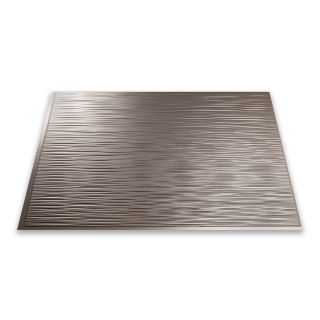 Fasade 24 1/2 in Brushed Nickel Thermoplastic Multipurpose Backsplash