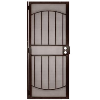 Gatehouse Gibraltar Bronze Steel Security Door (Common 80 in x 32 in; Actual 81 in x 35 in)