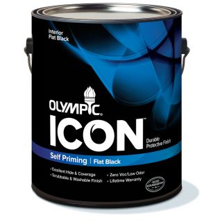 Olympic 128 fl oz Interior Flat Black Latex Base Paint