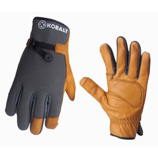 Kobalt Medium Mens Leather Palm Work Gloves